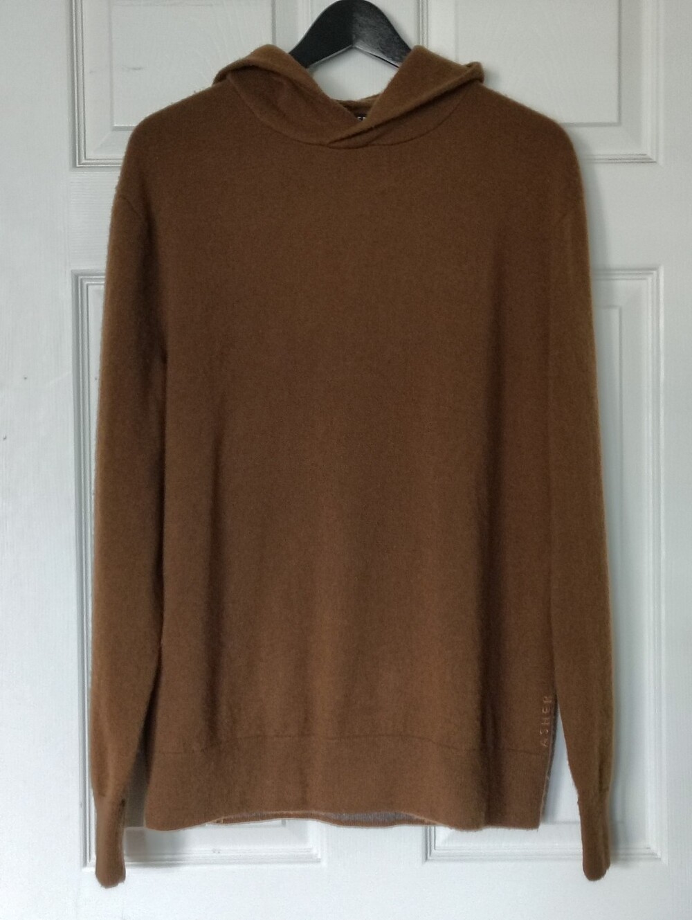 ASHER Golf Sero Cashmere Hoodie Cognac Brown  Men's Large